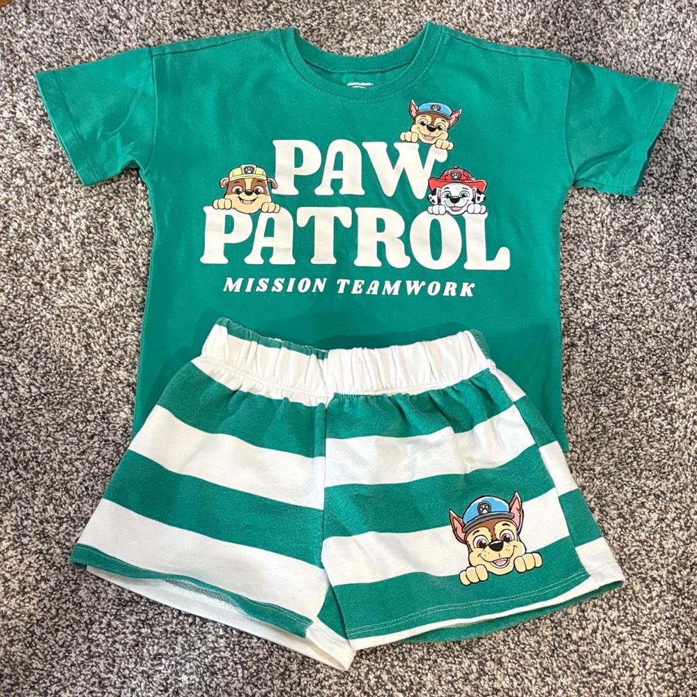 Paw Patrol Teal Green Kids Graphic Tee